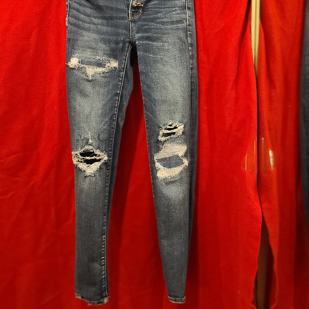 Next Level Stretch US 2 Short Ripped Jeans - Picture 2 of 6